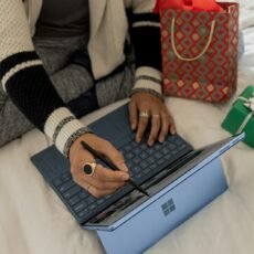 a person using a laptop